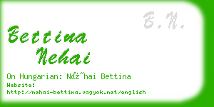 bettina nehai business card